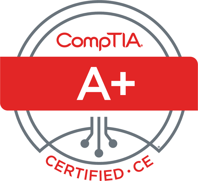 Aplus Logo Certified CE CompTIA A+